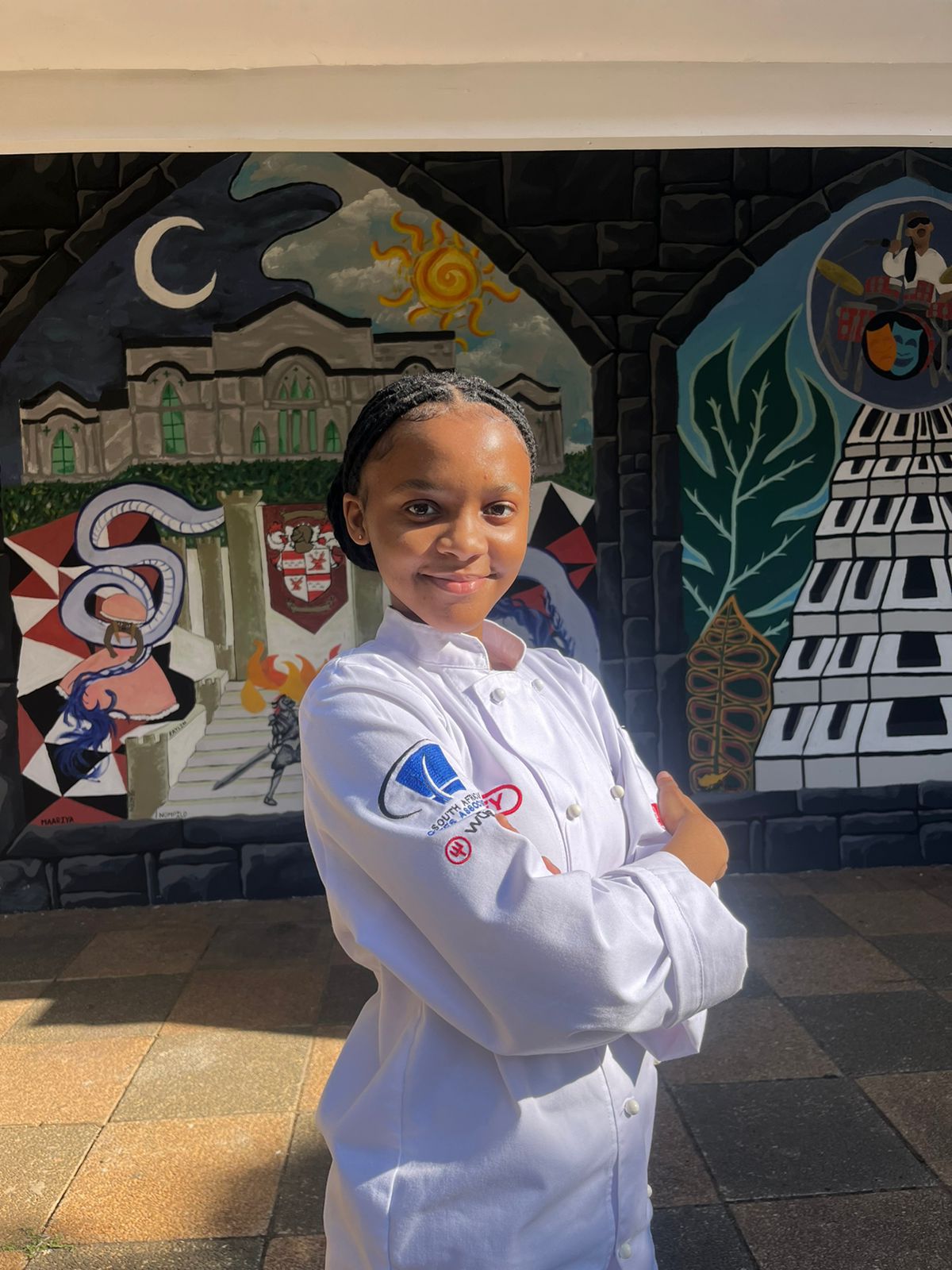 Chef Ziningi in her chef's whites